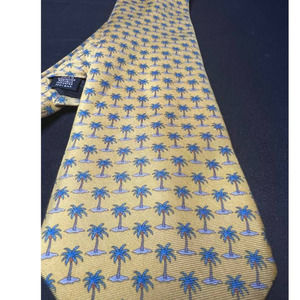 Vintage Silk Printed Palm Tree Tie in Sun